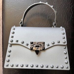 Gunmetal Grey studded crossbody